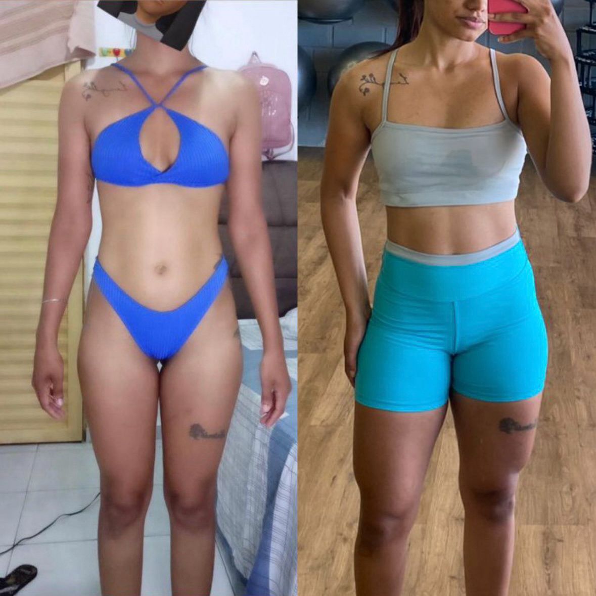 Transformação antes e depois