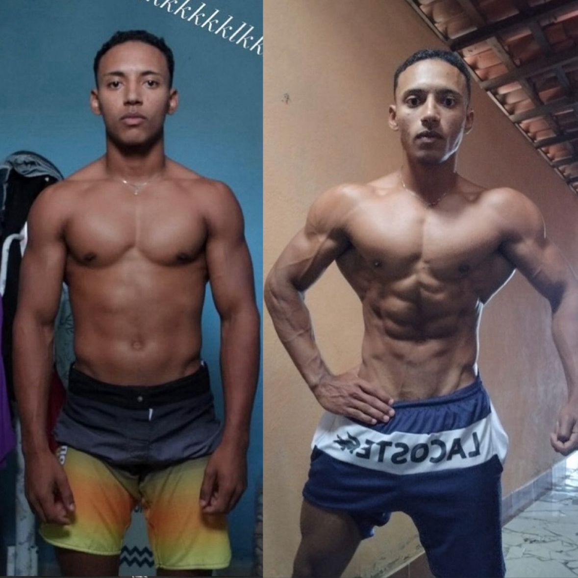 Transformação antes e depois